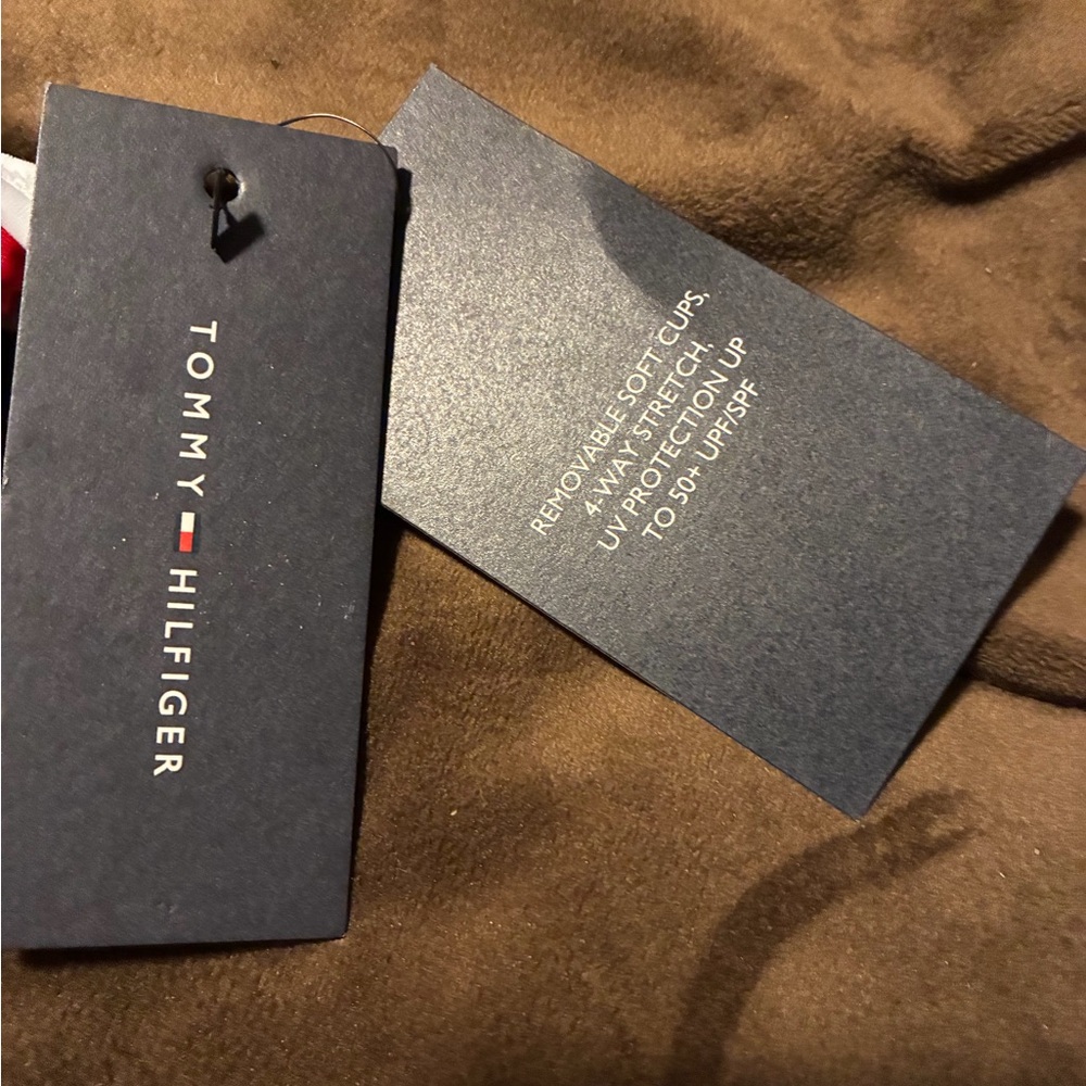 Tommy Hilfiger, Red ,Dark Navy & White One-Piece swimsuit, new with tags, medium - Picture 7 of 9